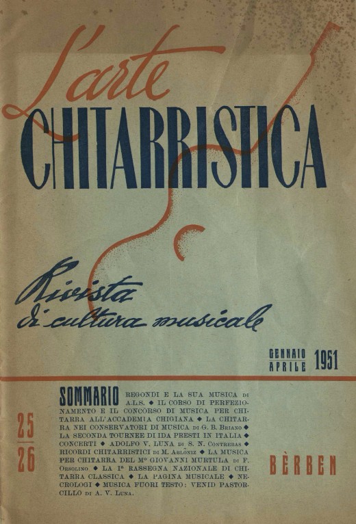 L'arte chitarristica n.25-26 gen.-apr. 1951
